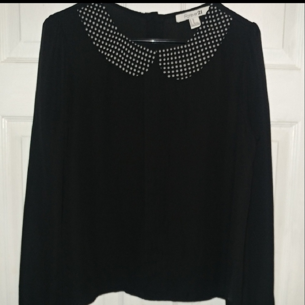 Forever 21 Sheer Black Blouse